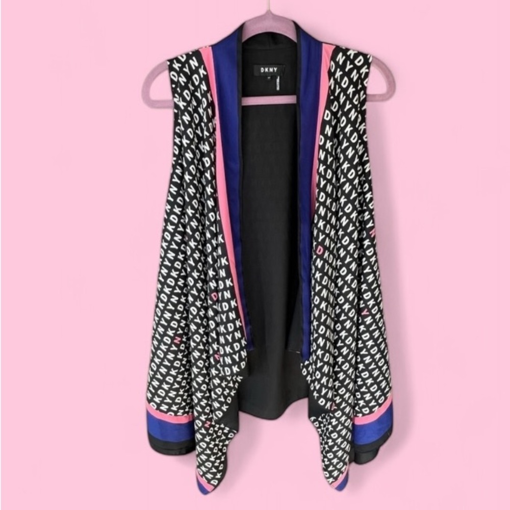 DKNY open front sleeveless cardigan/cover up